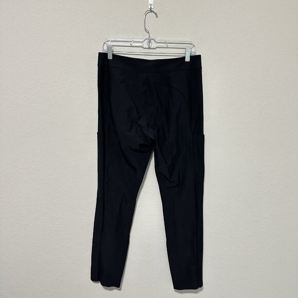 Athleta Black Pants High Waist Womens Size 10 Zip Pant Leg Water Wicking - Picture 2 of 9